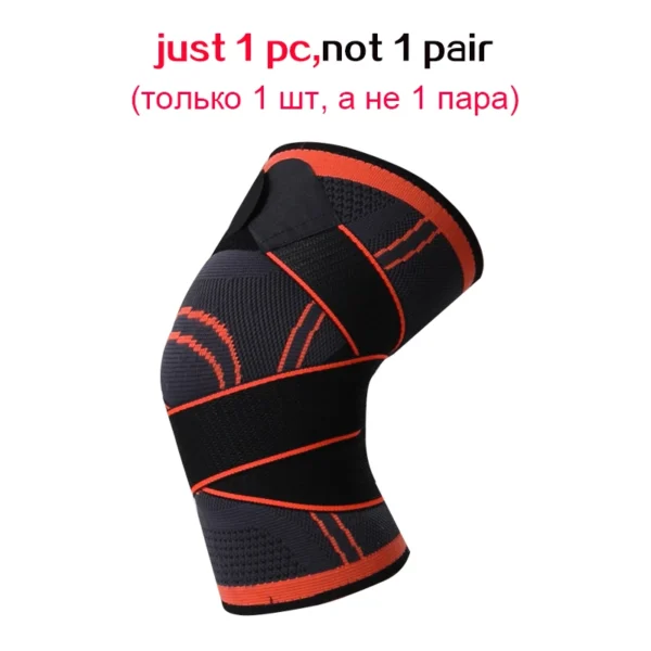 1PC Sports Fitness Knee Pads Men Pressurized Elastic Kneepad Support Bandage Fitness Gear Basketball Volleyball Brace Protector - Image 8